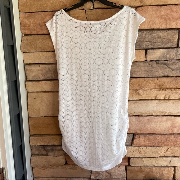 Alexa & Stella white sleeveless lightweight’s cinched cover up New Small - Picture 7 of 10